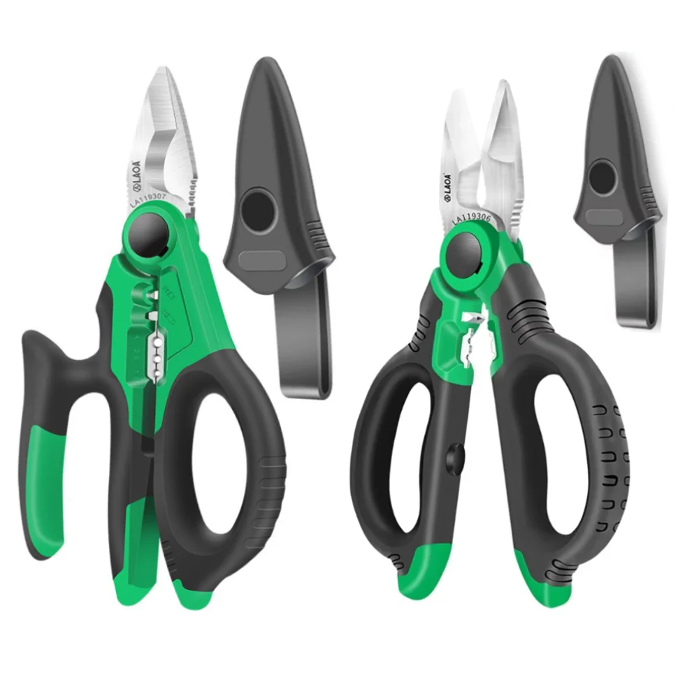 LAOA 6/7 inch Electrician Scissors 1.5-4mm² Wire Cutters Stripping Electric Wire 1.5-4mm² Cutting Terminal Crimping Stainless