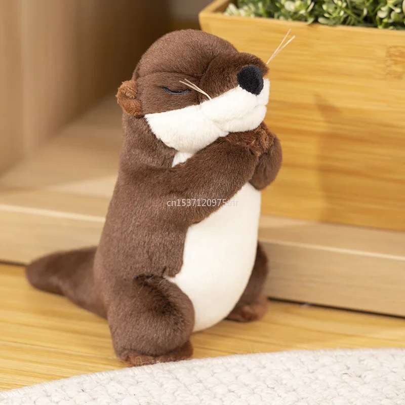 19 ซม.ใหม่น่ารักการ์ตูน Wishing Otter Plush ของเล่นเด็กทารกน่ารักน่ารักตุ๊กตายัดไส้ตุ๊กตาสําหรับวันหยุดคริสต์มาสของขวัญวันเกิด
