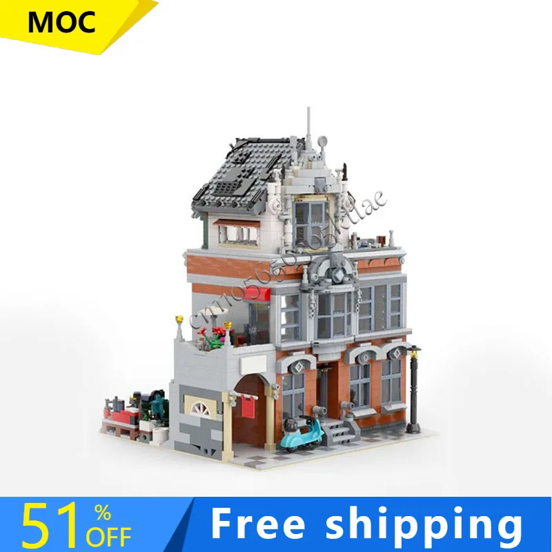 

2152 шт., средневековый роскошный старый европейский особняк, модульная модель, архитектурный строительный блок, сделай сам, образовательная сборка, детские игрушки, подарки