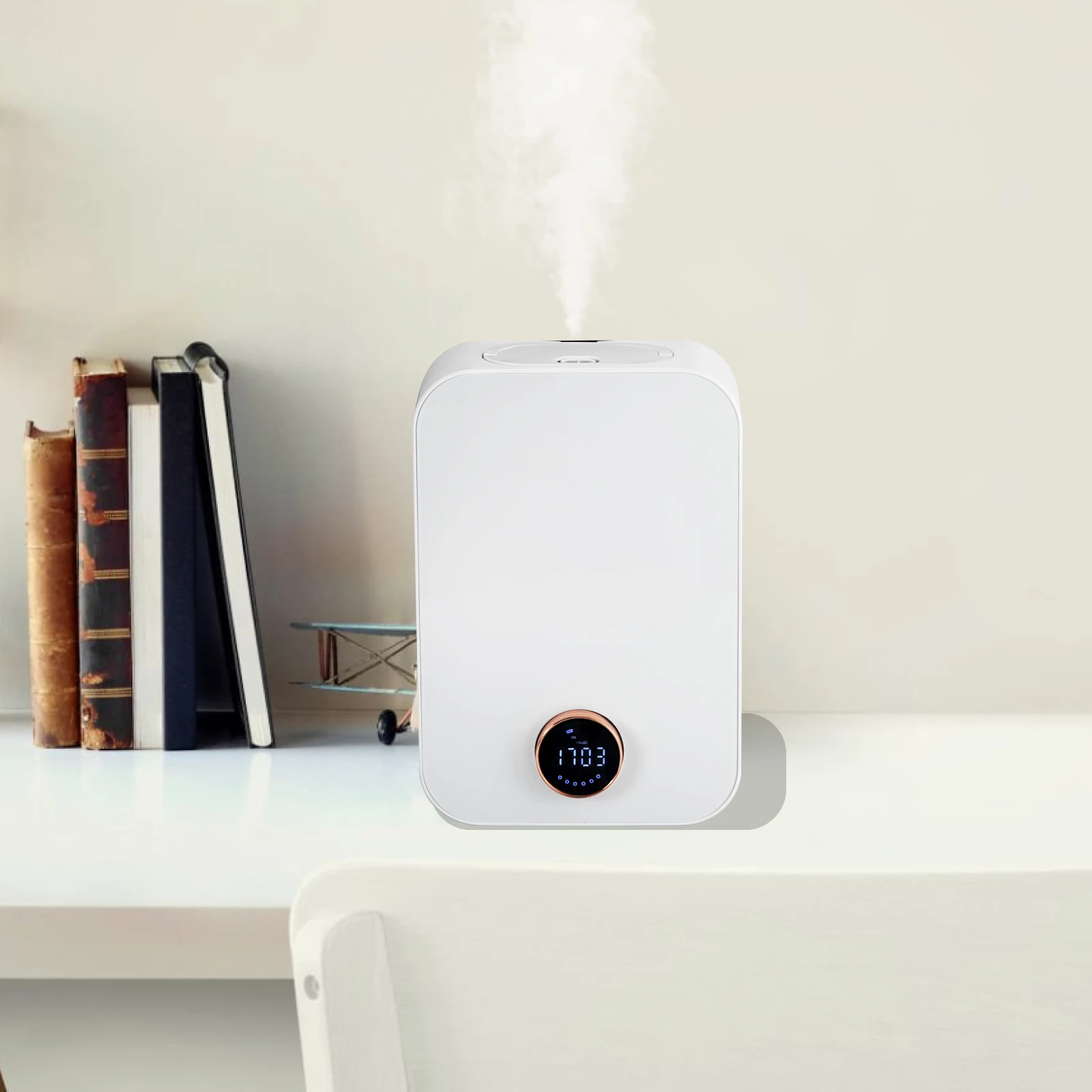 

Wall-Mountable PC Material Aroma Diffuser for Home/Office APP Control Touch Screen Auto Shut-off Timer Waterless US for Hotels
