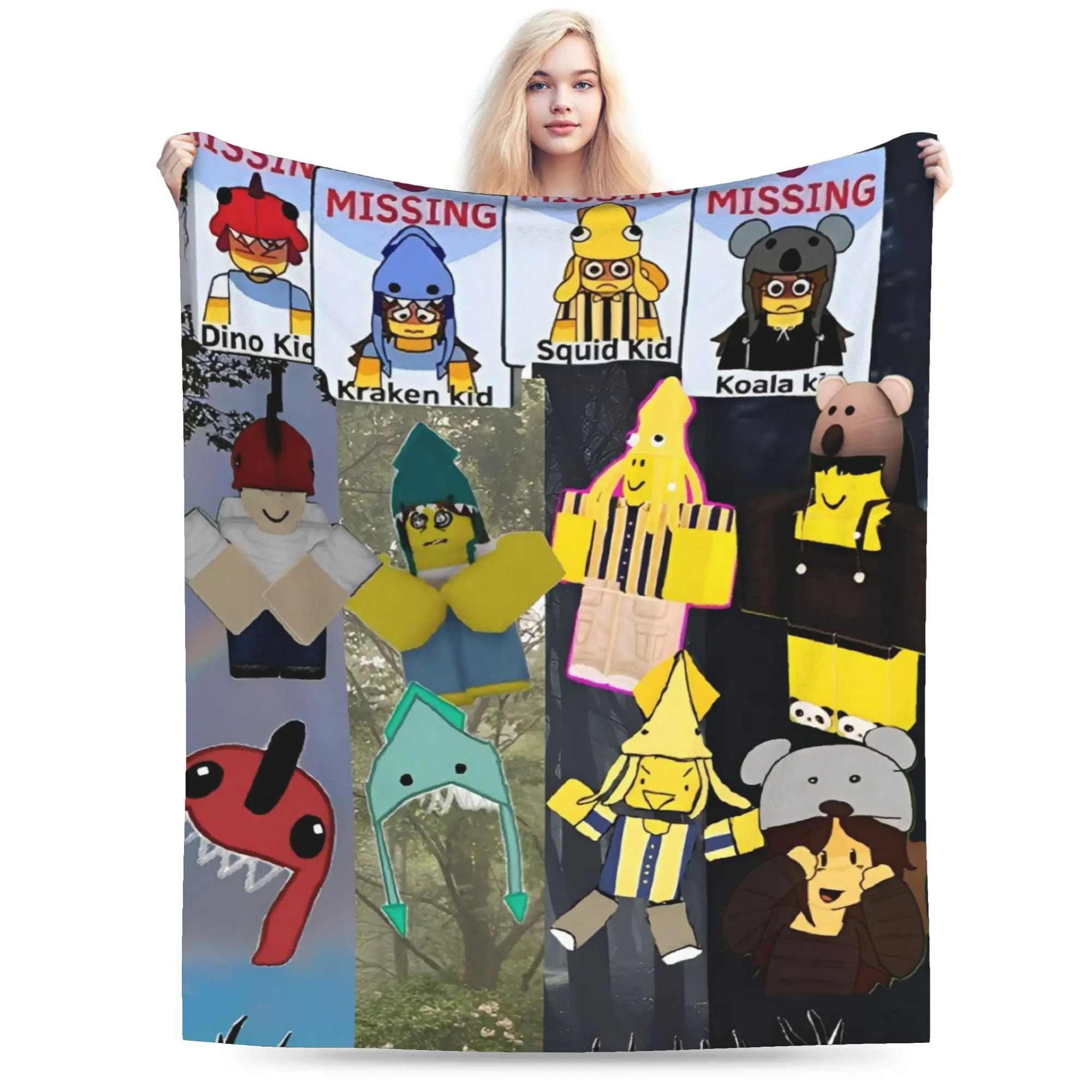 Relax 99 Nights in the Forests Blanket Stuff Room Decorative Video Games Blanket Throw Lightweight Thin Flannel for Couch