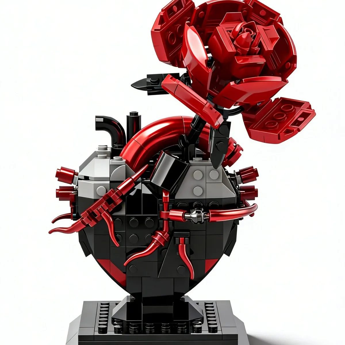 

MOC Gothic Style Human Anatomy Heart Building Block, Fun Heart Bricks Assembly Toy, Adult Gift and Collectible Display Item