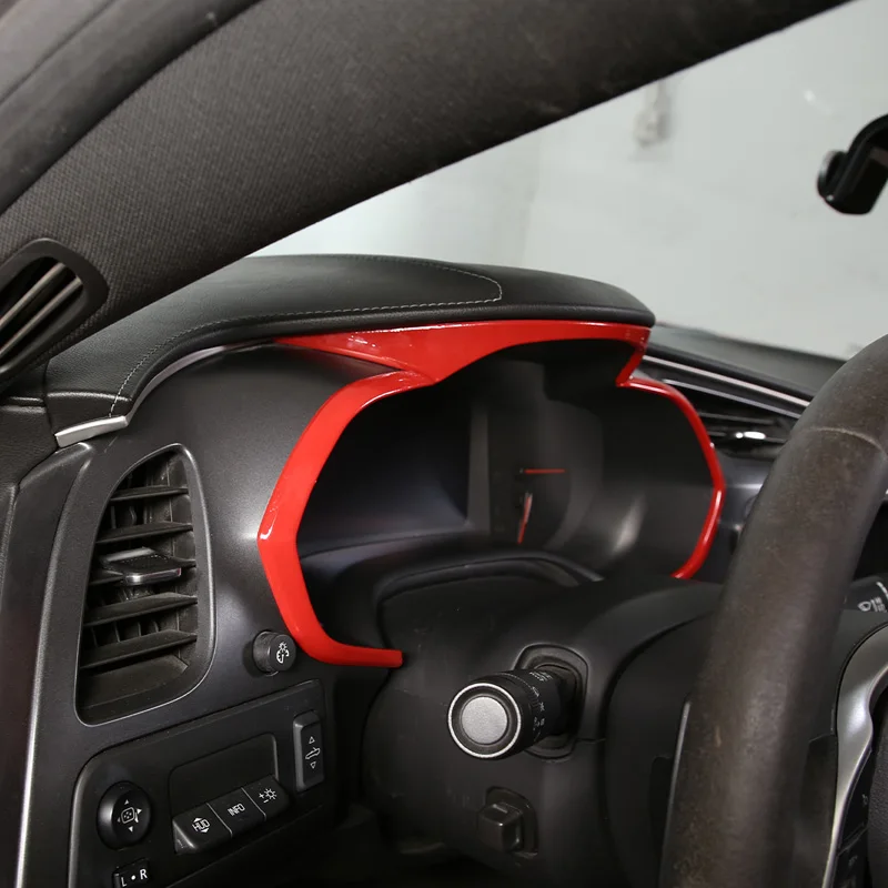 For Chevrolet Corvette C7 2014-2019 ABS Car Dashboard Display Meter Ring Speedometer Gauge Cover Trim Frame Interior Accessories