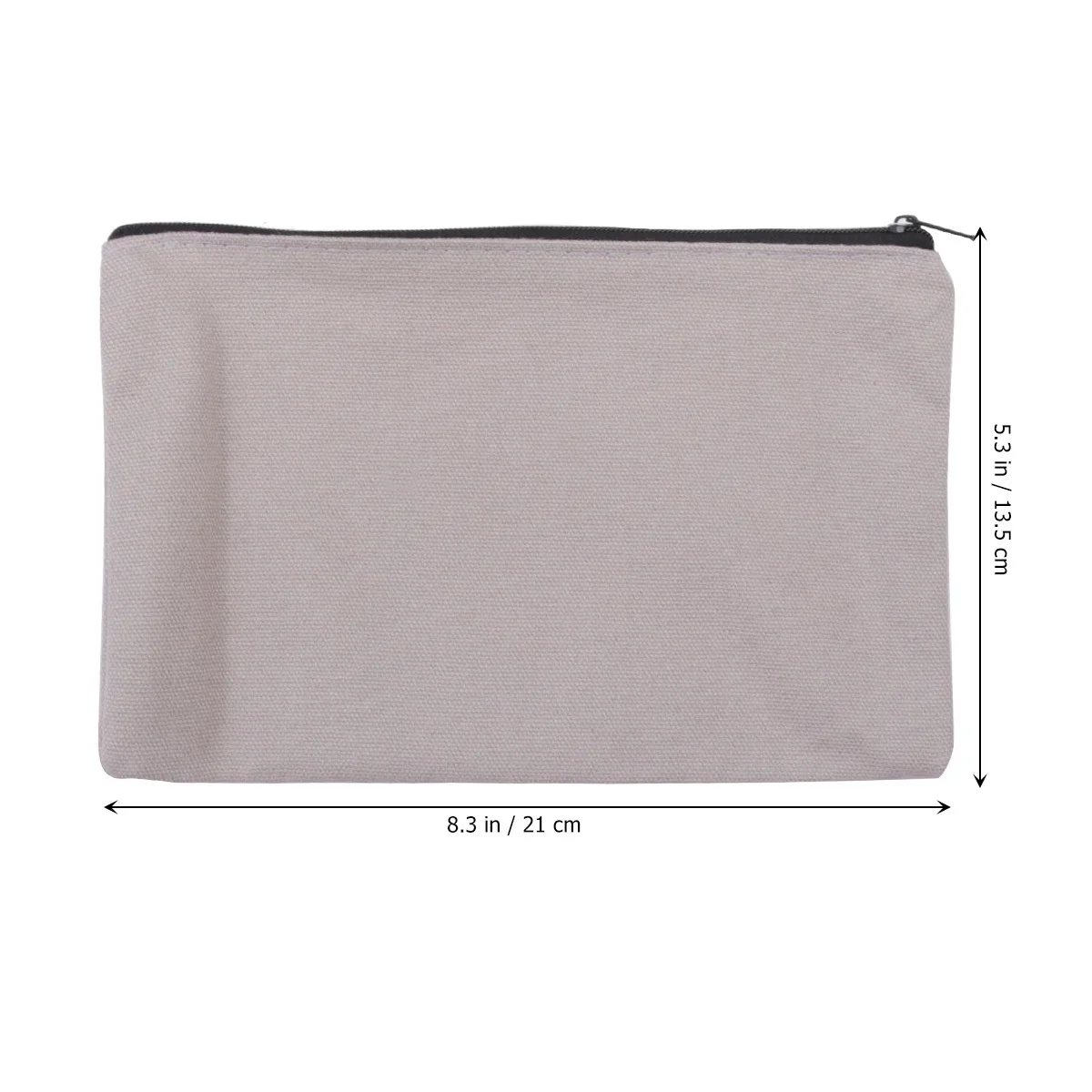 

12Pcs Canvas Zipper Pencil Bags Multifunction Makeup Pouches Portable Case Stationery Organizer Storage Black Beige