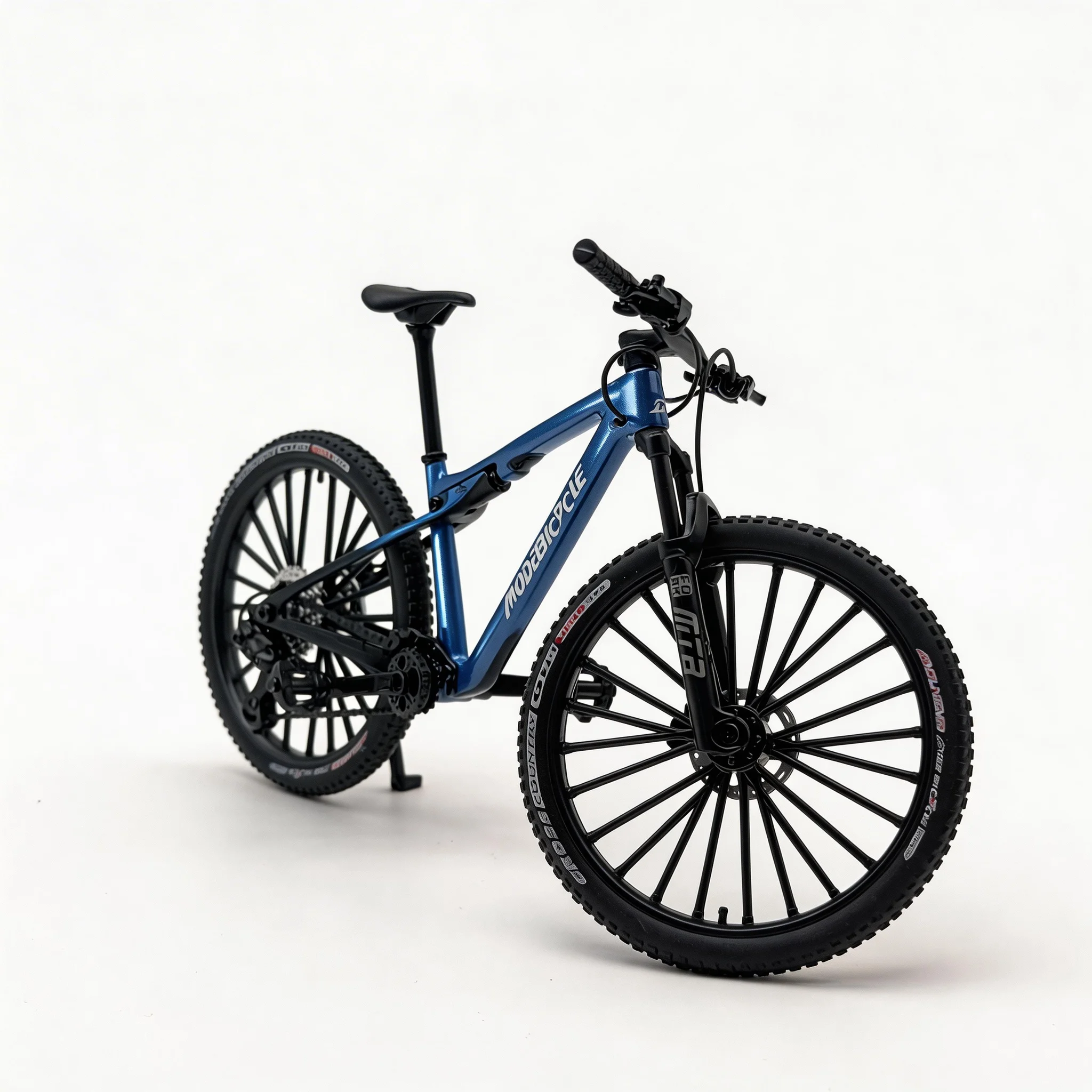 1:8 Model Alloy Mountain Bicycle Diecast Metal Mountain Bike Bend Road Fold Racing Bicycle Simulation Gift Toys for Children