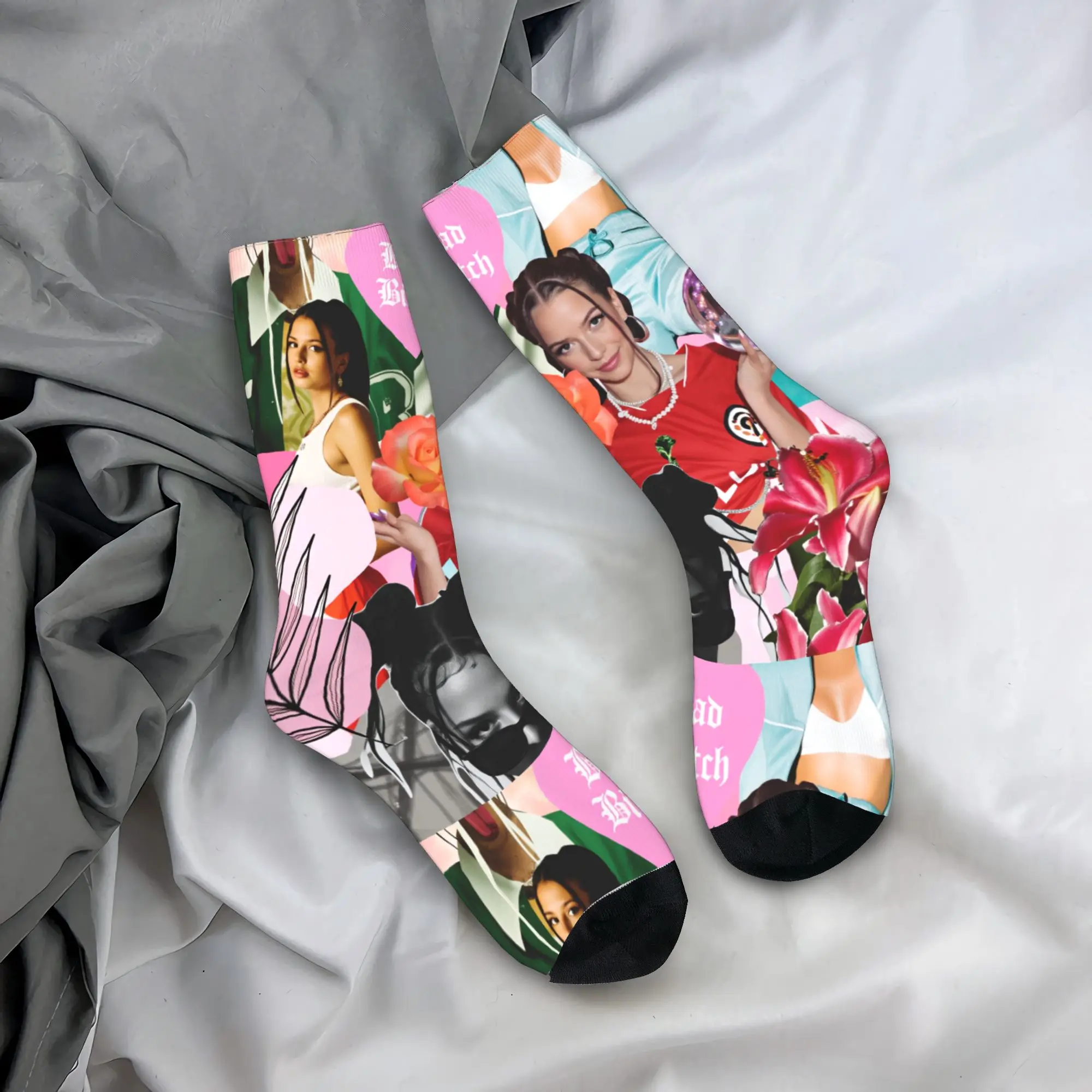 Носки Nina Chuba, забавные чулки, зимние антибактериальные носки для взрослых и мужчин, удобные носки для бега с узором