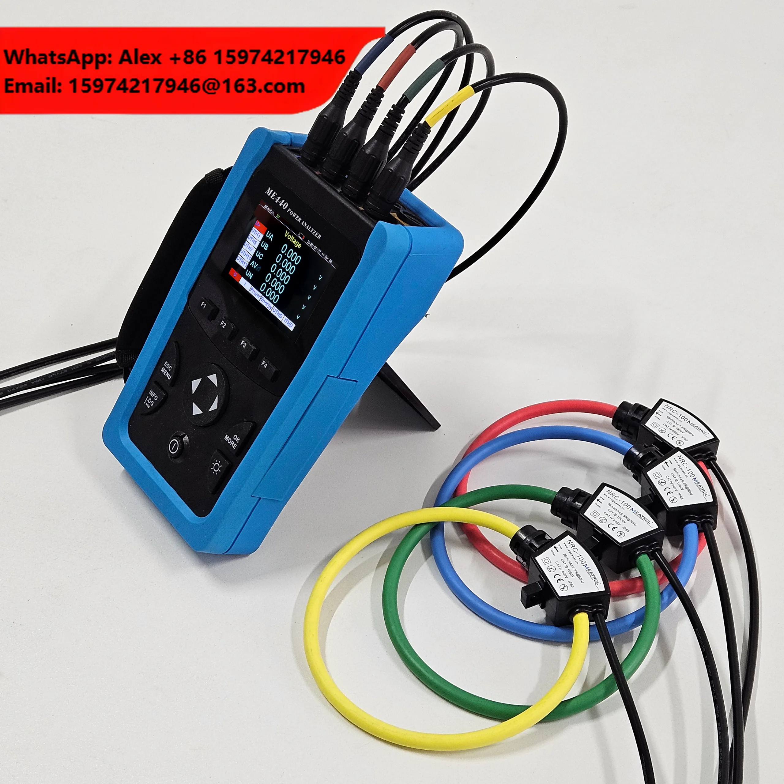 ME440 Portable Power Quality Analyzer 0.2% Voltage Accuracy 5-600V 8k Sampling Rate 51st Harmonic Analysis