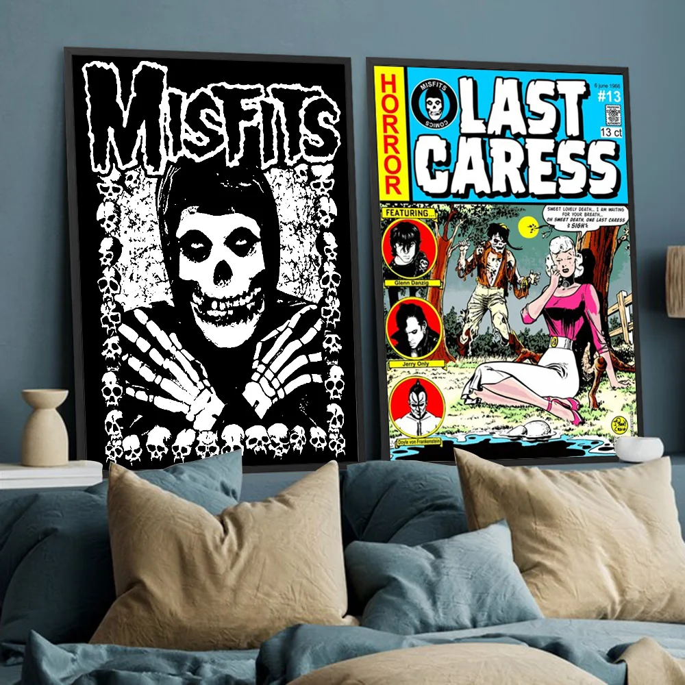 M-Misfits Vintage Posters Sticky Vintage Room Home Bar Cafe Decor Kawaii Room Decor