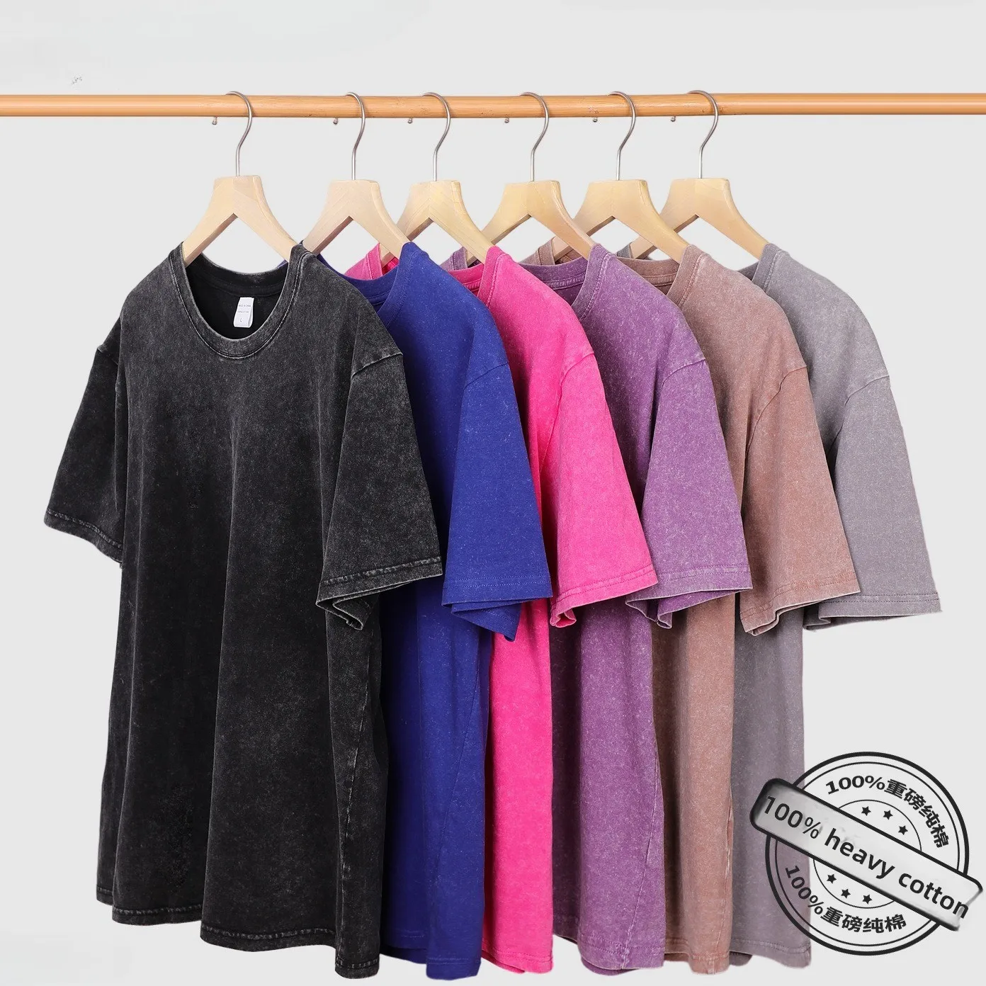 

Летняя стираная футболка для мужчин и женщин из чистого хлопка с круглым вырезом, большие футболки, мужские топы Y2k, повседневные винтажные футболки унисекс с короткими рукавами