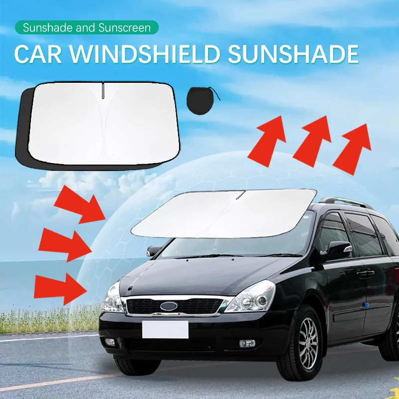 Car Sun Visor For Kia VQ VQ-R MPV Niro Optima Front Windshield Sunshade Heat Insulation Summer Cooling Auto Accessories