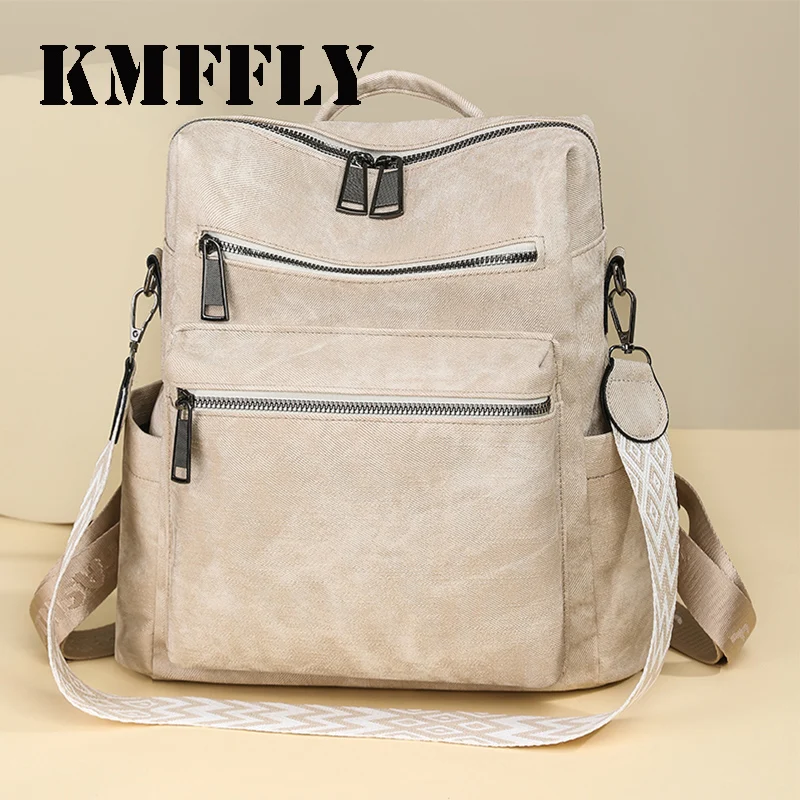 2026-new-women's-pu-leather-waterproof-anti-theft-fashion-large-capacity-business-travel-college-laptop-backpack-shoulder-bag