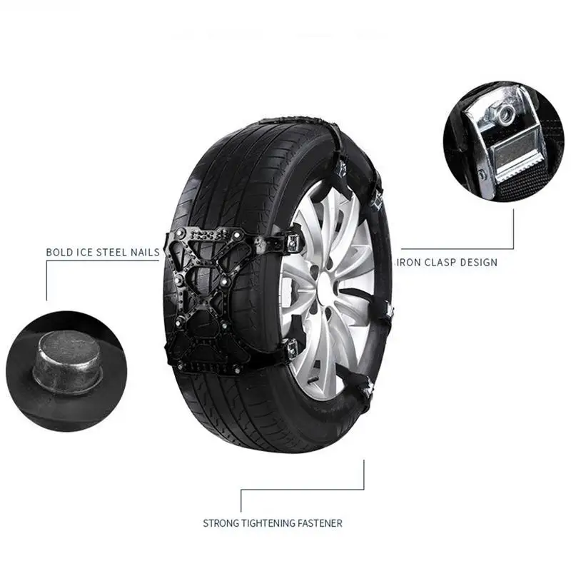 Snow Tyre Chains Universal Car Wheel Snow Chains Anti Skid Snow wheel traction Chains for Trucks Caravans offroad vehicles