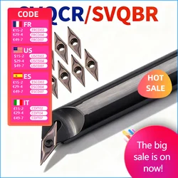 SVQCR/SVQBR S16Q-SVQCR11 S20R-SVQBR11 lathe cutter Internal Turning Tool Holder Boring Bar VBMT/VCMT carbide insert CNC tool
