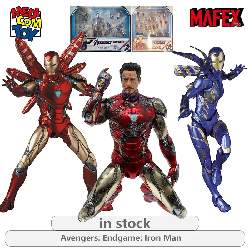 Medicom Speelgoed Originele MAFEX Avengers: Endgame Serie 195 Iron Man 85 Gepantserde Battle Damage Edition Anime Action Figure Model Speelgoed