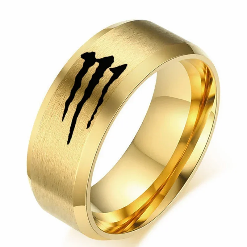 Anillo de dibujos animados Rvs Wereld Van Warcraft para hombre Vrouwen Monster Eenvoudige modo Populaire Pop abierto accesorios de anillo redimensionables