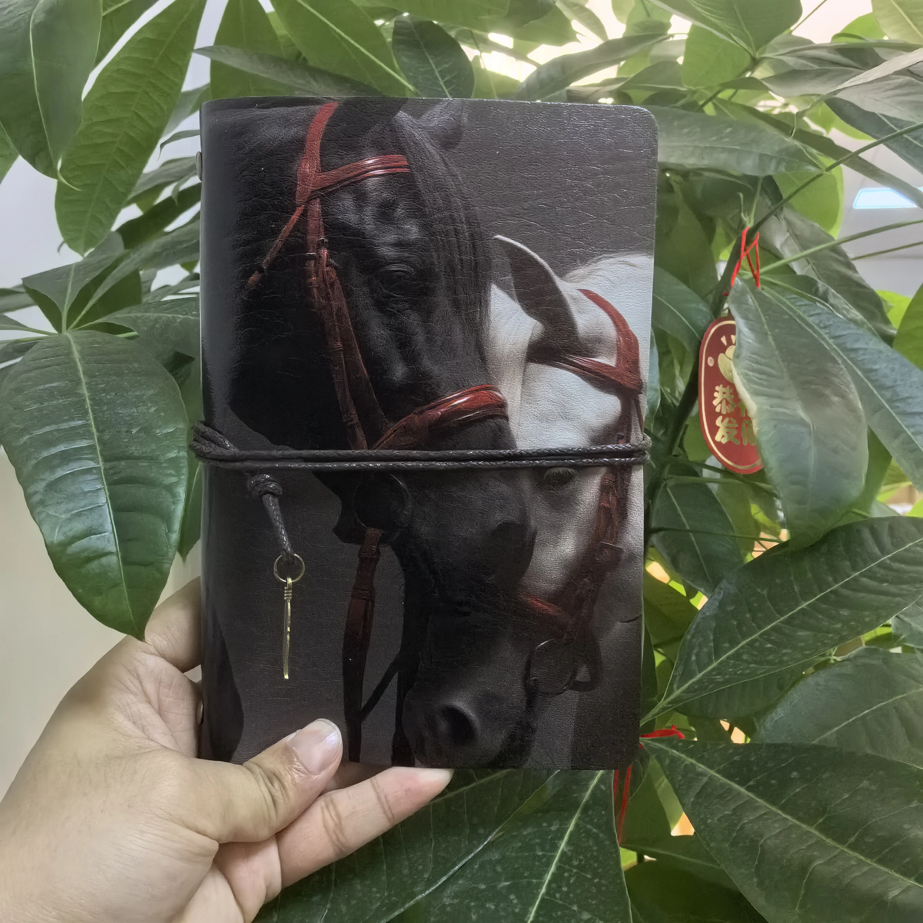Western Horse Refillable Journal, Vintage Equestrian Travel Notebook, Horse Lover's Aesthetic Diary, Cowboy Style Stationery Gif