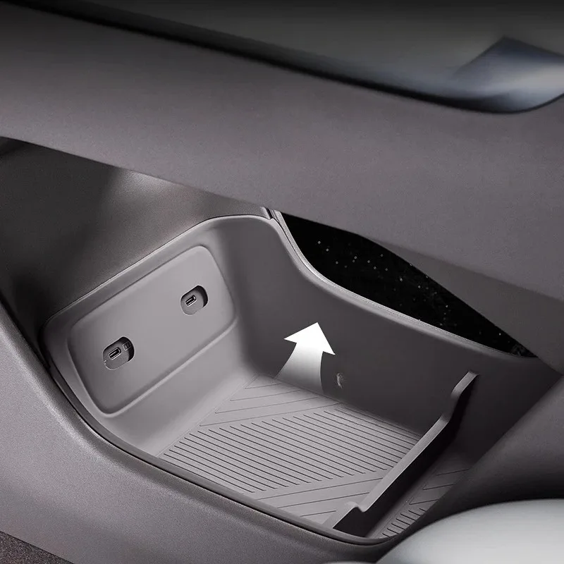For ZEEKR 7X 2024 2025 Central Control Lower Level Organizer Storage Box Armrest Box Below Silicone Tray Car Accessory