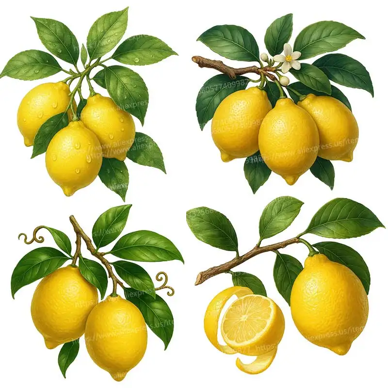 

Lemon Tree Citrus Fruit Wall Stickers Kitchen Decoration Dining Room Living Room Cabinet Refrigerator Home Decoration S666
