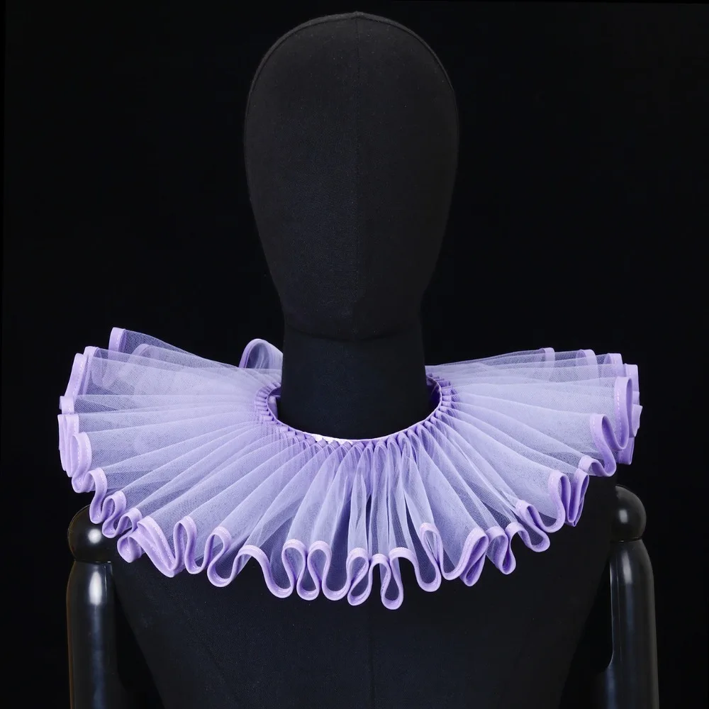 

Съемный Шекспирский воротник с рюшами, винтажный викторианский костюм, элегантный накладной воротник эпохи Возрождения