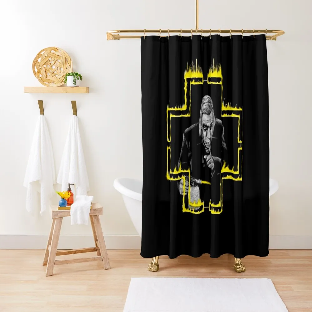 

yellow rams Design Shower Curtain For Bathrooms Toilet Accessories Bathroom Bathroom Deco Window Curtain