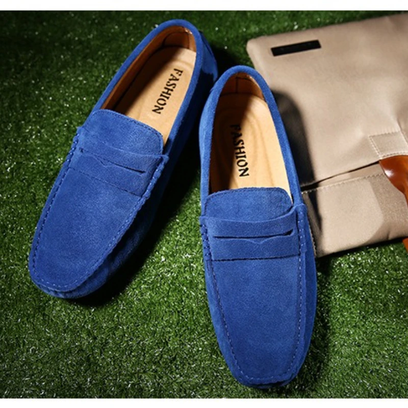 

Lightweight Breathable Summer Men Loafers Genuine Suede Leather Shoes Fashion Men Driving Shoes Men Casual Flats Moccasins