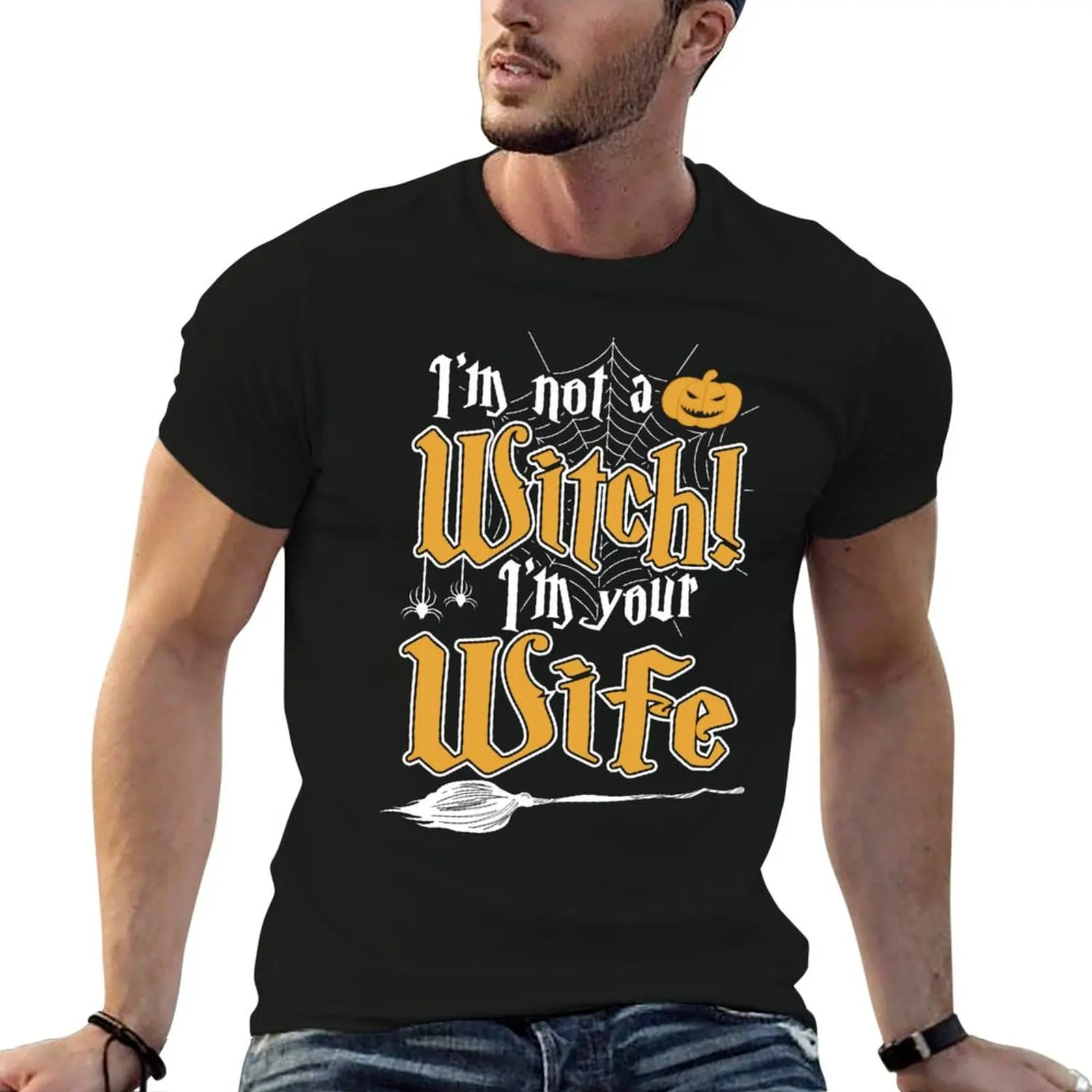 I'm Not A Witch I'm Your Wife T-Shirt for a boy anime clothes custom shirt boys whites funny t shirts men