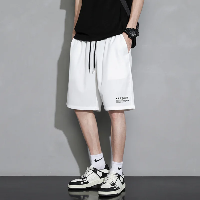 Shorts Men's Summer Ice Silk Outerwear Quick Drying Loose Basketball Pants Five Point Casual Sports Shorts For And Boys