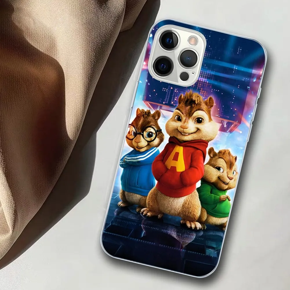 Disney Alvin and the Chipmunks Phone Case For iPhone 14 11 12 13 Mini Pro XS Max Cover 6 7 8 Plus X XR SE 2020 Funda Shell