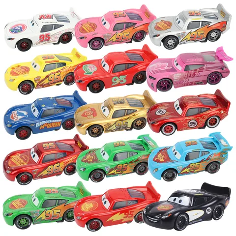 Игровой набор Disney Pixar Cars - металлические машинки Молния МакКуин и друзья (масштаб 1:55) — фото модели