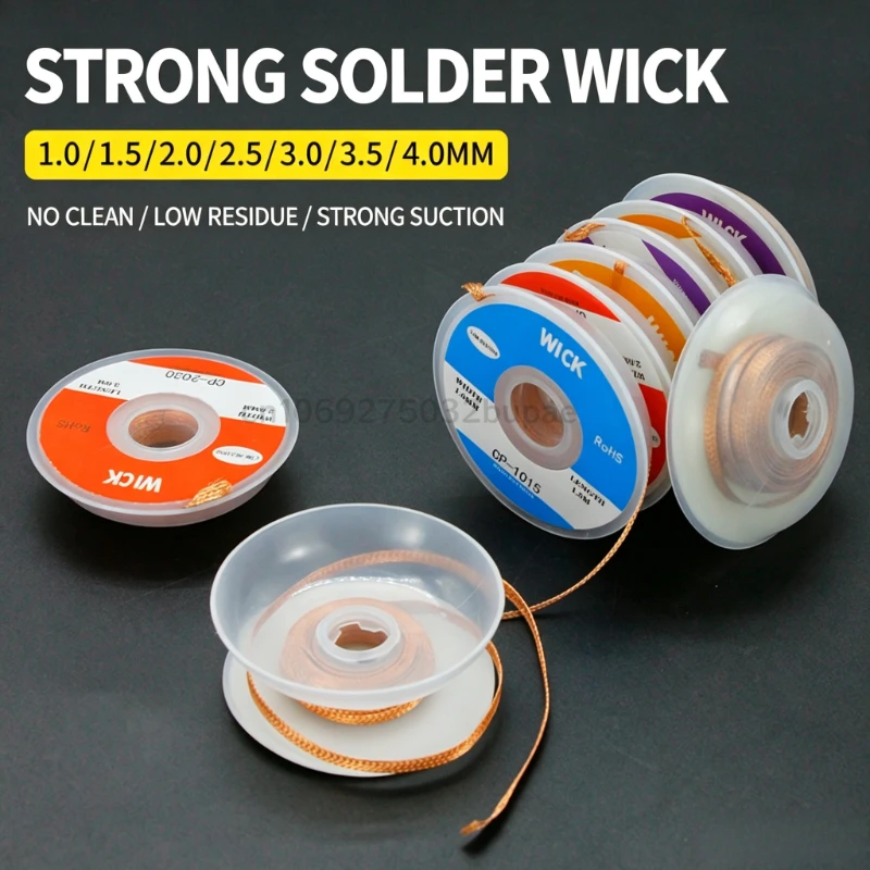 Solder Wick Braid - Fio de Cobre Trançado para Reparo