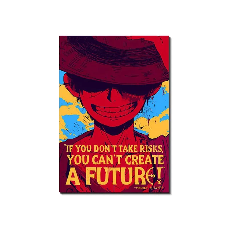 O-One P-Piece Charakter rahmenloser Leinwand-Kunstdruck – HD Anime Periphere Wanddekoration für Schlafzimmer, Wohnzimmer, Fans, Weltraum