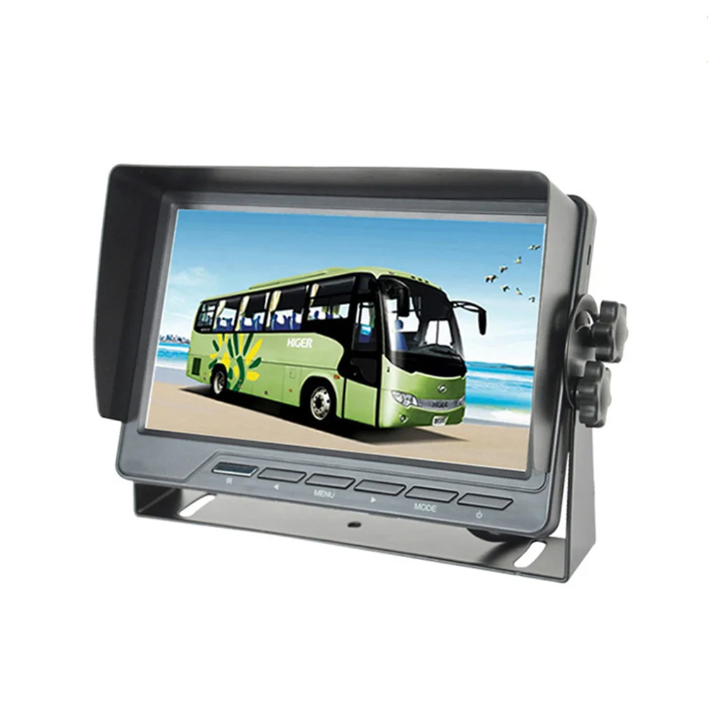 RECODA V902 7 inch 1024*600  vehicle  car monitor screen for mobile dvr with 4pin aviation plug