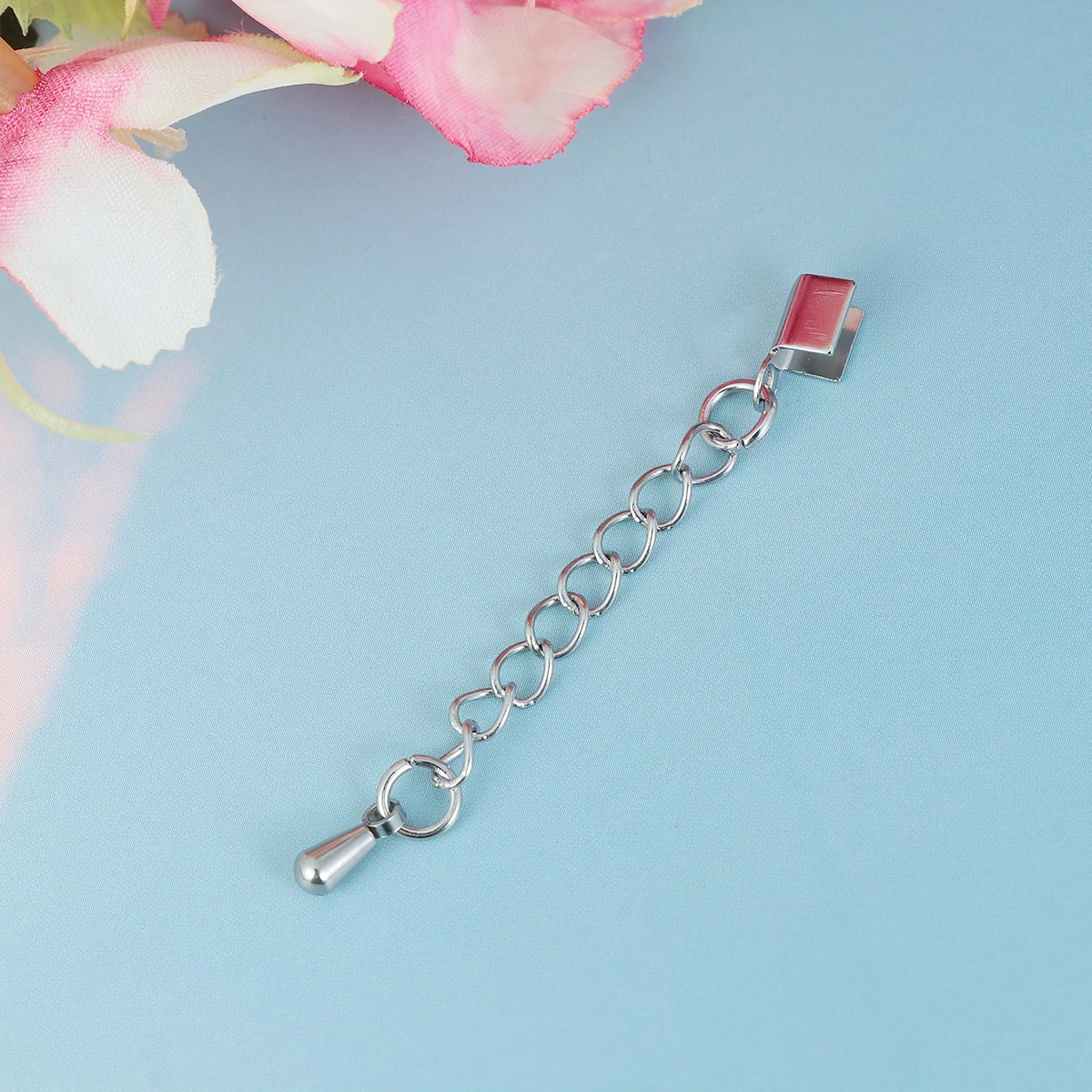 

10 Pcs Stainless Steel Clip Lobster Buckle Cord Fasteners Bracelet Closures Jewelry with Clasp Crimp Ends for
