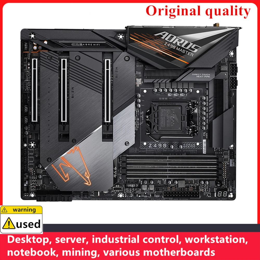 

For Z490 AORUS MASTER Motherboards LGA 1200 DDR4 128GB ATX Intel Z490 Overclocking Desktop Mainboard M.2 NVME III USB3.0