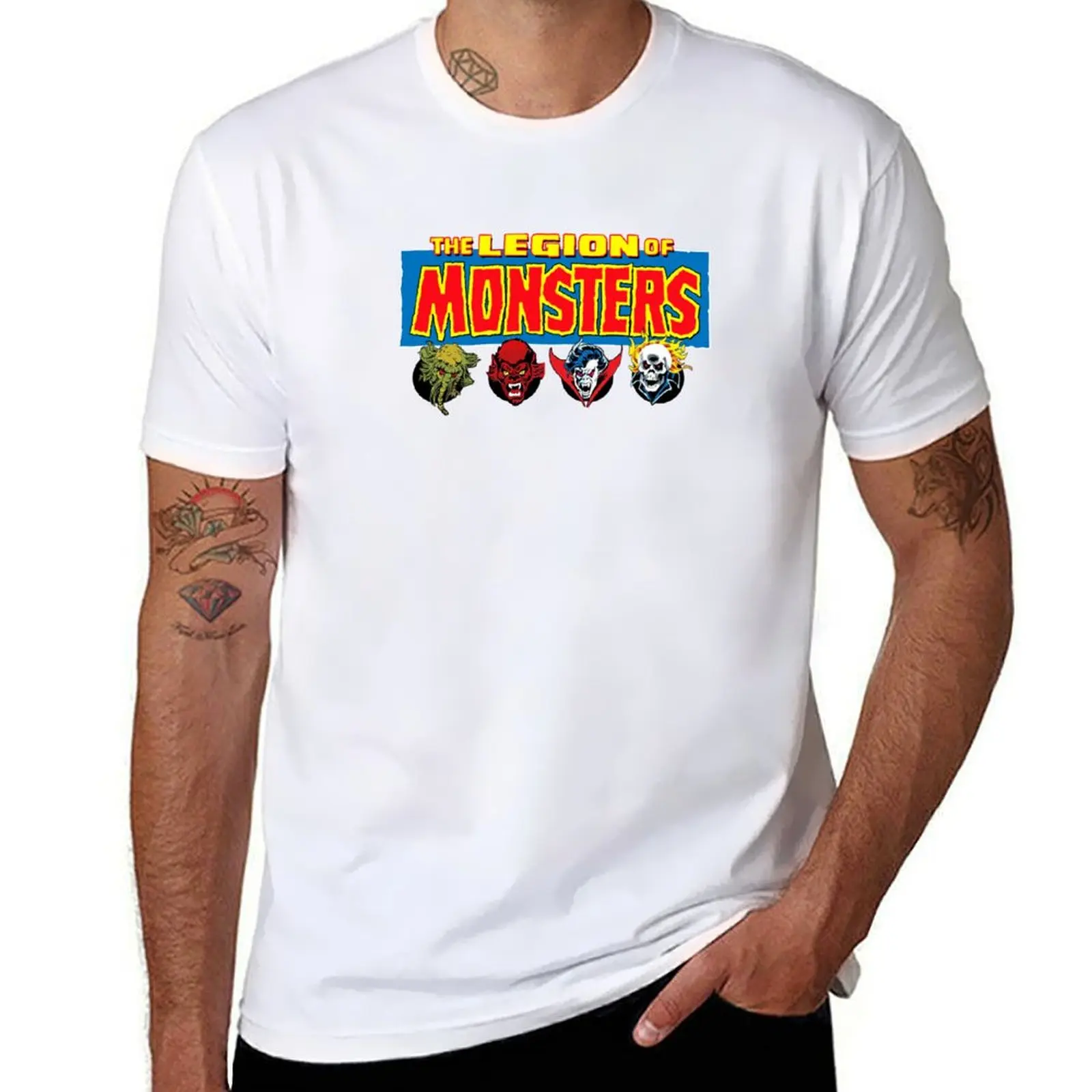 

LEGION OF MONSTERS T-Shirt man t shirts for men black cotton t-shirt plain for man package T-Shirt