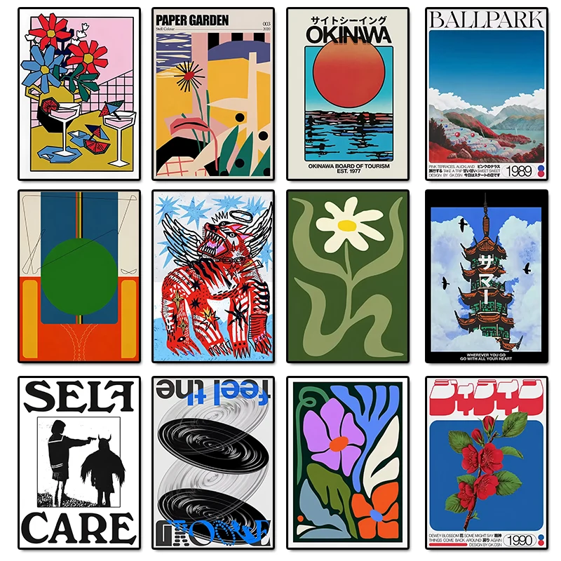 

Vintage Abstract Feed Your Mind Classic Poster Print Self Care Wall Art Canvas Painting for Living Room Bedroom Home Decor Gift