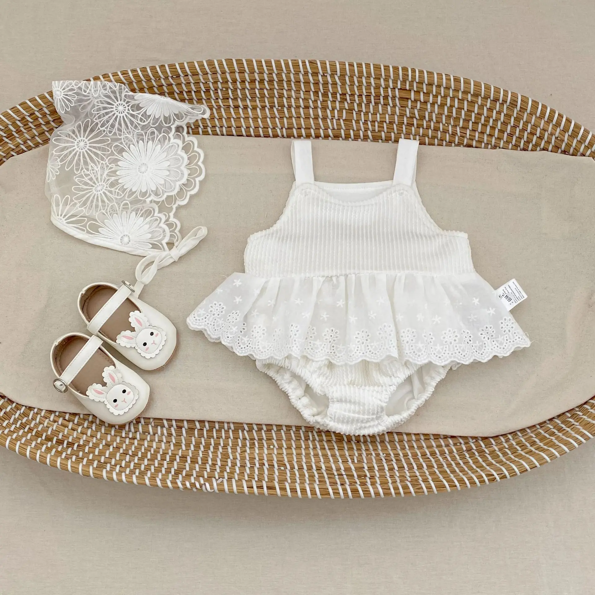 Baby Clothing Sets 2026 Spring New Baby Girl Suit Sweet Halter Top And Shorts Toddler Girls 2 Piece Outfit Set