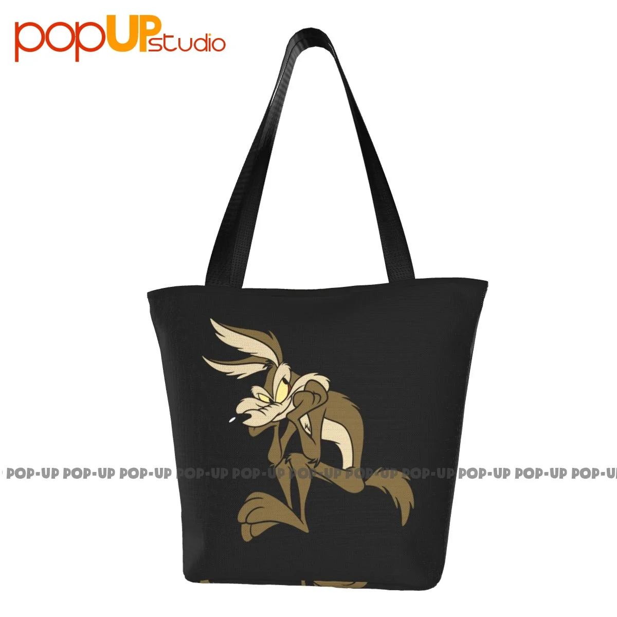 Retro Old School Throwback Wile E. Coyote Travel Handbags Tote Bag Shopping Bag Eco-Friendly