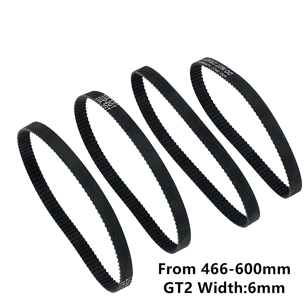 

3D Printer Parts GT2 6mm Closed Loop Rubber Timing Belt 466 468 480 484 488 494 500 520 524 528 540 550 570 586 600mm 2GT 1pcs