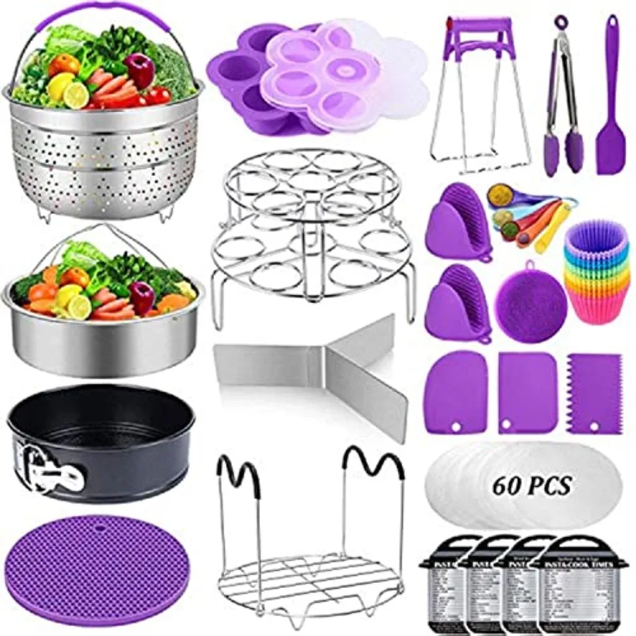 

Accessories for Instant Pot 100 PCS Pressure Cooker Accessories Set Compatible with Instant Pot Accessories 6 qt 8 quart-2 Stea