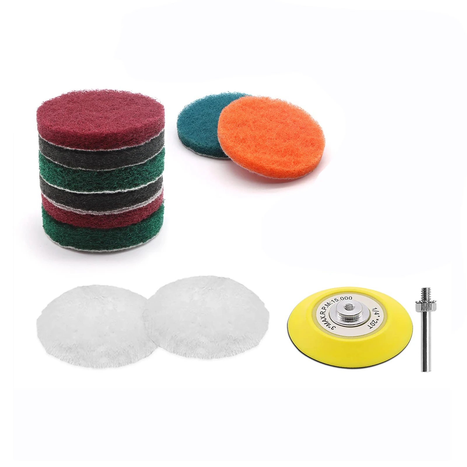 

3 Inch Sponge Polishing Pad Scouring Pads Buffer Wool for Car Polisher Headlight Restoration Waxing Buffing Cleaning-11pcs set