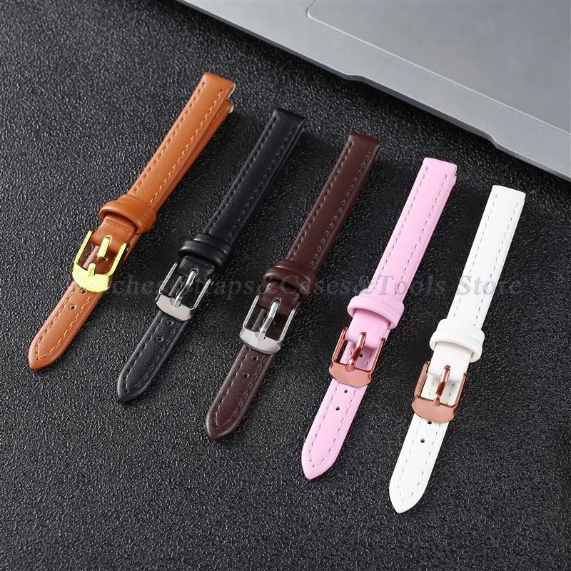 Genunine Leather Watch Strap 10mm 12mm 14mm 16mm 18mm 20mm 22mm Men Women Universal Bracelet for Samsung Galaxy Watch 3/4/5 Band