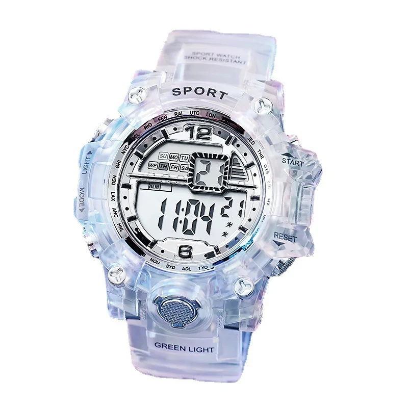 Fashion LED Digital Watch for Women Men Luxury Women Outdoor Sports Watch Transparent Design Student Child Electronic Wristwatch