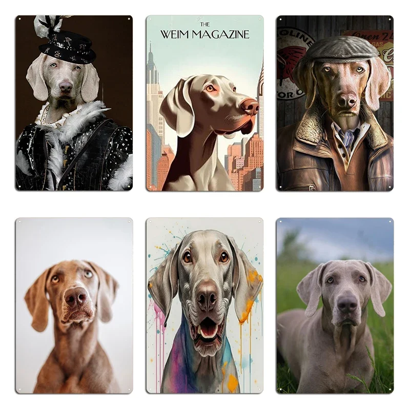 Mr Weimaraner Metal Sign Poster Garage Bar Cave Printing Pub Club Tin Sign Poster