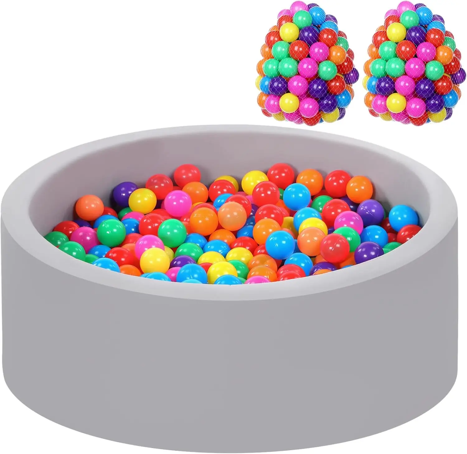 Foam Ball Pit for Toddlers with 200 Balls, Large Baby Ball Pit for Babies with Soft Memory Sponge, Indoor Outdoor Baby Playpen,