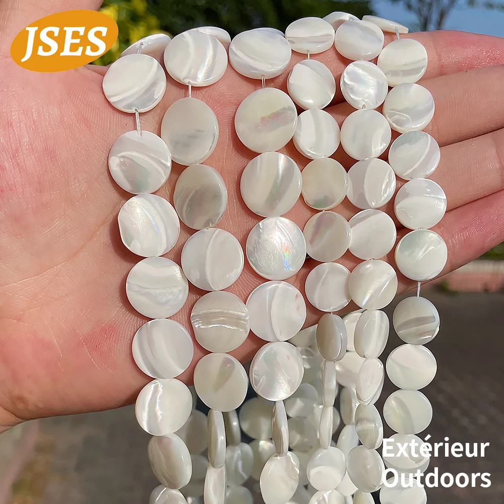 

Natural 6/8/10/12/15mm White Trochus Shell Spacer Beads Horseshoe Shell Loose Stone Beads For Jewelry Making DIY Bracelet Charms