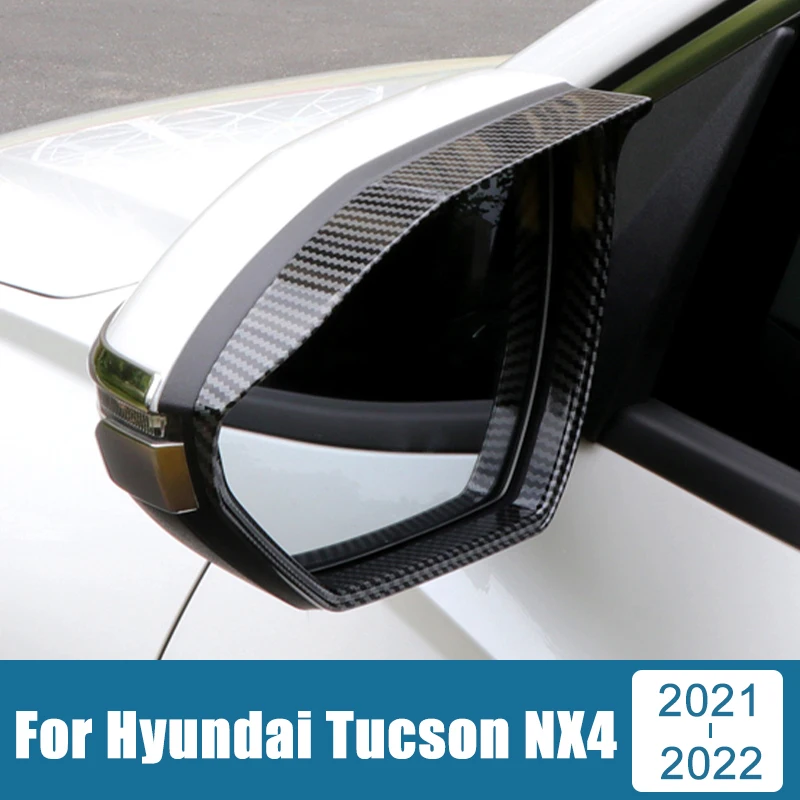 

For Hyundai Tucson NX4 2021 2022 2023 ABS Plastic Car Rearview Mirror Eyebrow Shield Cover Trims Stickers Decoration Accessories