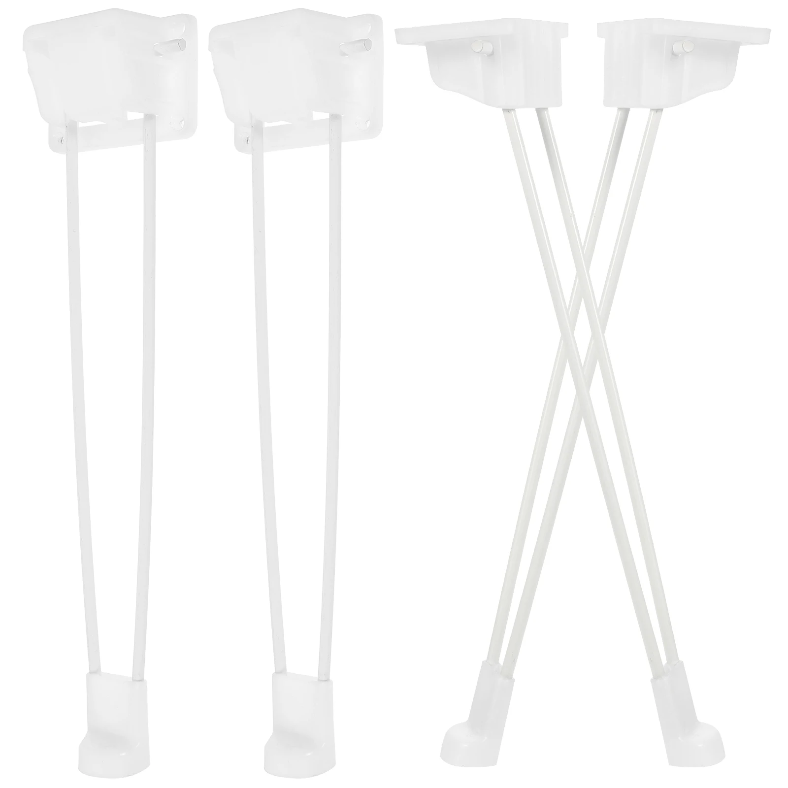 

4Pcs Folding Table Legs Iron Accessories Sturdy Smooth WearResistant DIYProject ModernStyle Compatible