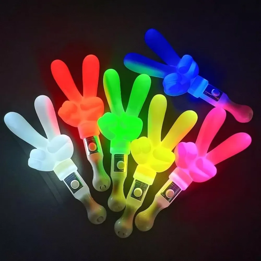 Random Color Heart Star Lightstick Reusable Luminous Bar Kpop Glow Sticks Battery Operated Finger Lightstick LED Glow Stick