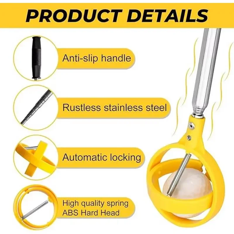 Hot Selling Golf Ball Picker Telescopic Golf Ball Retriever for Golf Ball Pick up